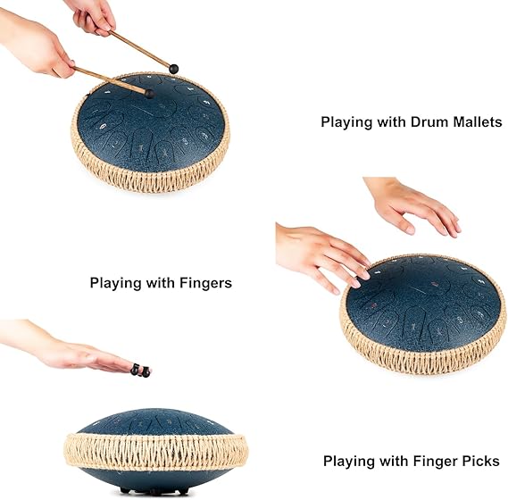 Steel Tongue Drum - 13 Inches 15 Notes Tongue Drum - Image 2