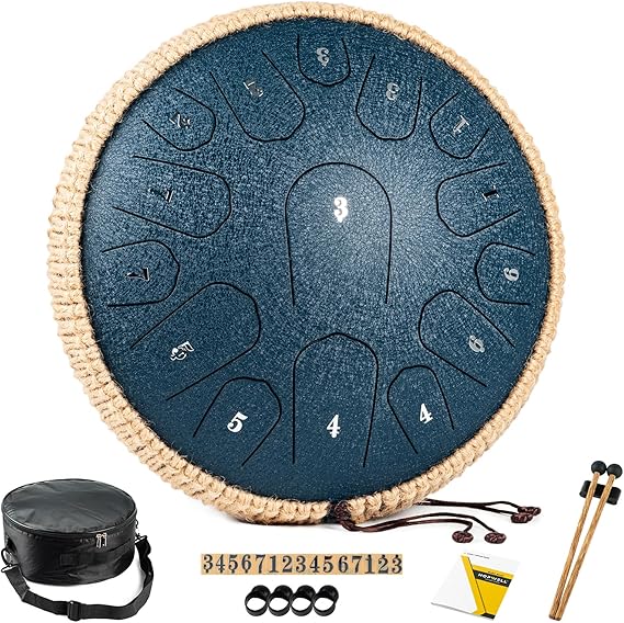 Steel Tongue Drum - 13 Inches 15 Notes Tongue Drum